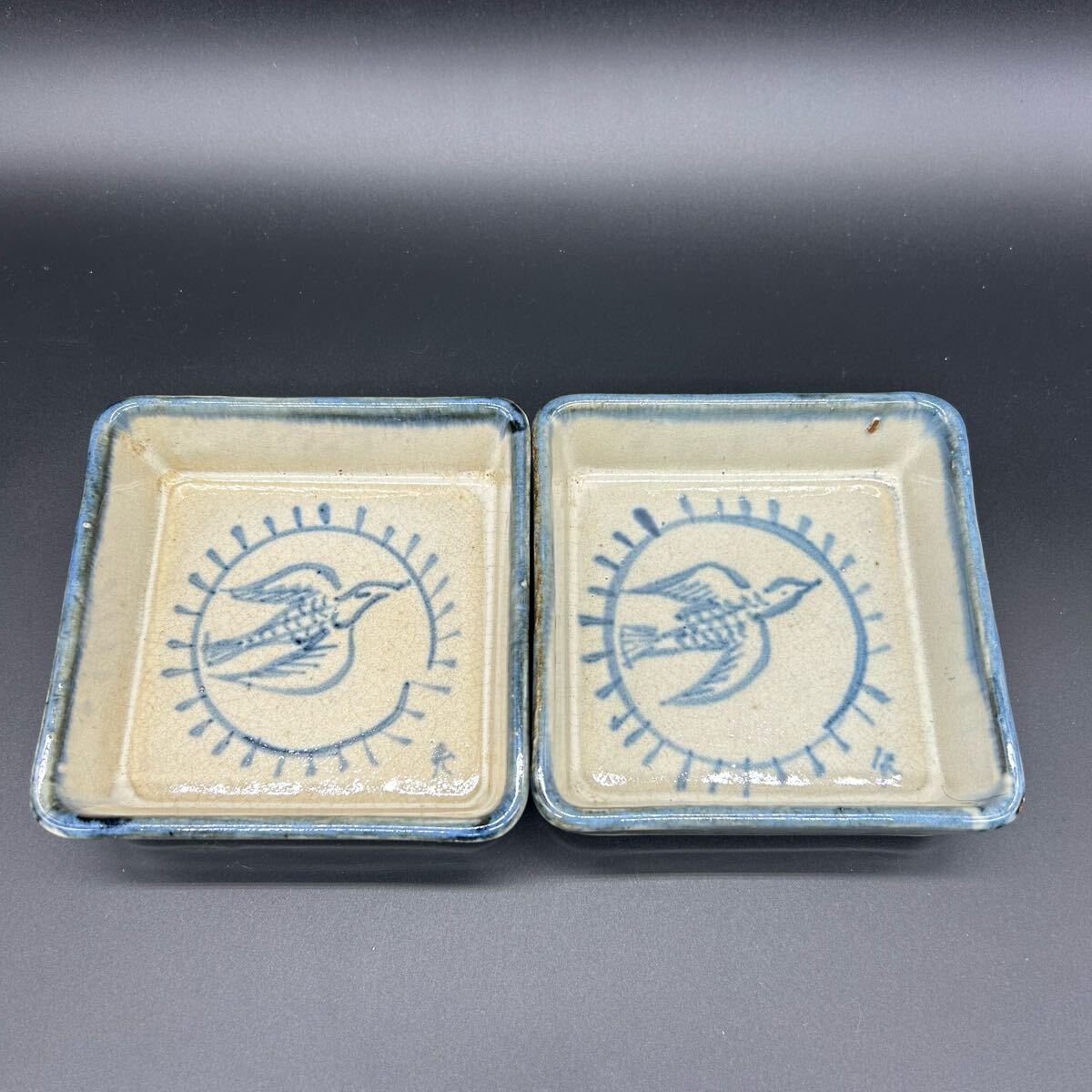 鳥の絵柄 小皿 小鉢 陶器 ヒ12-11拍卖