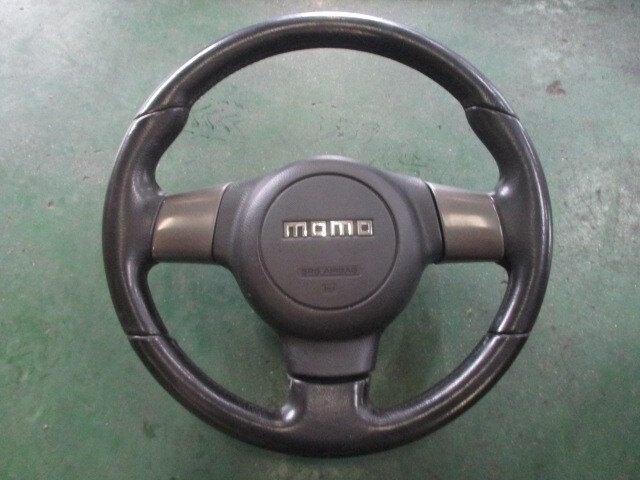 ⑦ 平成20年式 アトレー ワゴン カスタムターボ ダイハツ 純正 MOMO モモ ステアリング ハンドル モジュール欠品拍卖