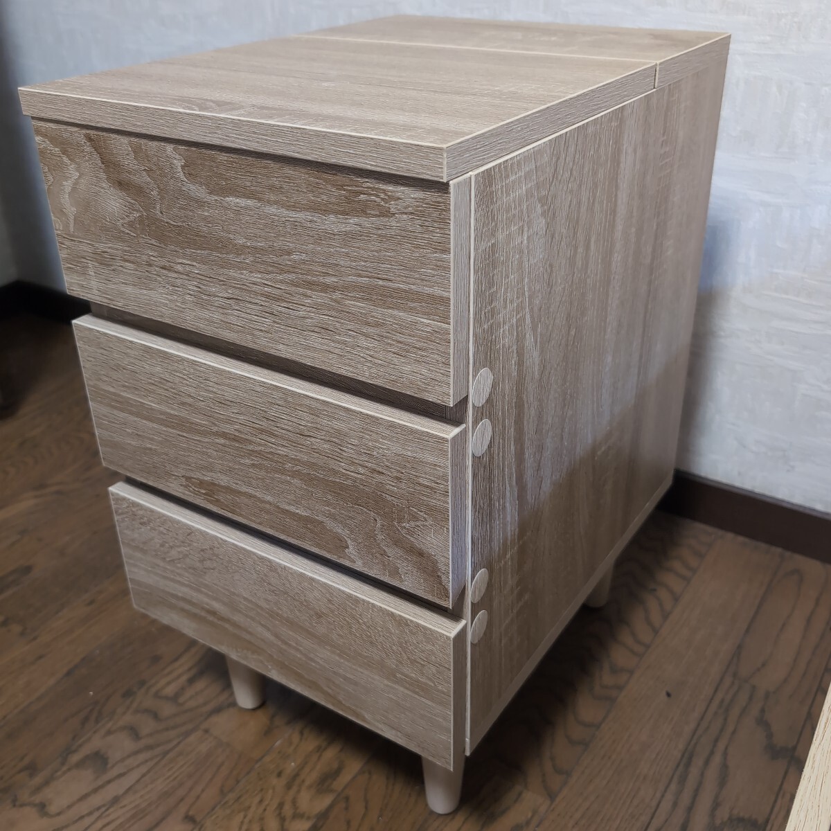 モダン ナチュラル 収納 引き出し2段+α 北欧 キャビネット ベッド サイドボード ナイトテーブル拍卖