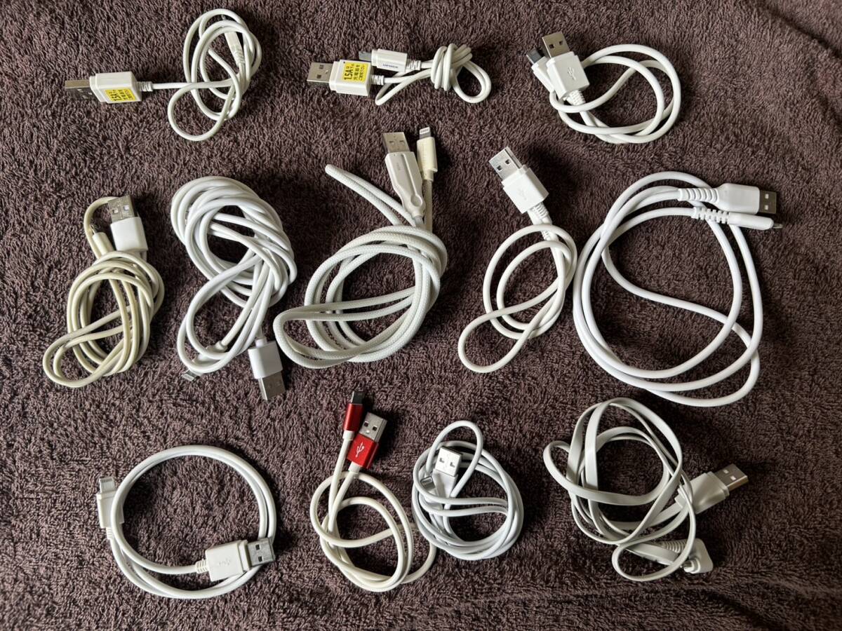 3 USBケーブル USB Type-A to Lightning 充電 12本set拍卖