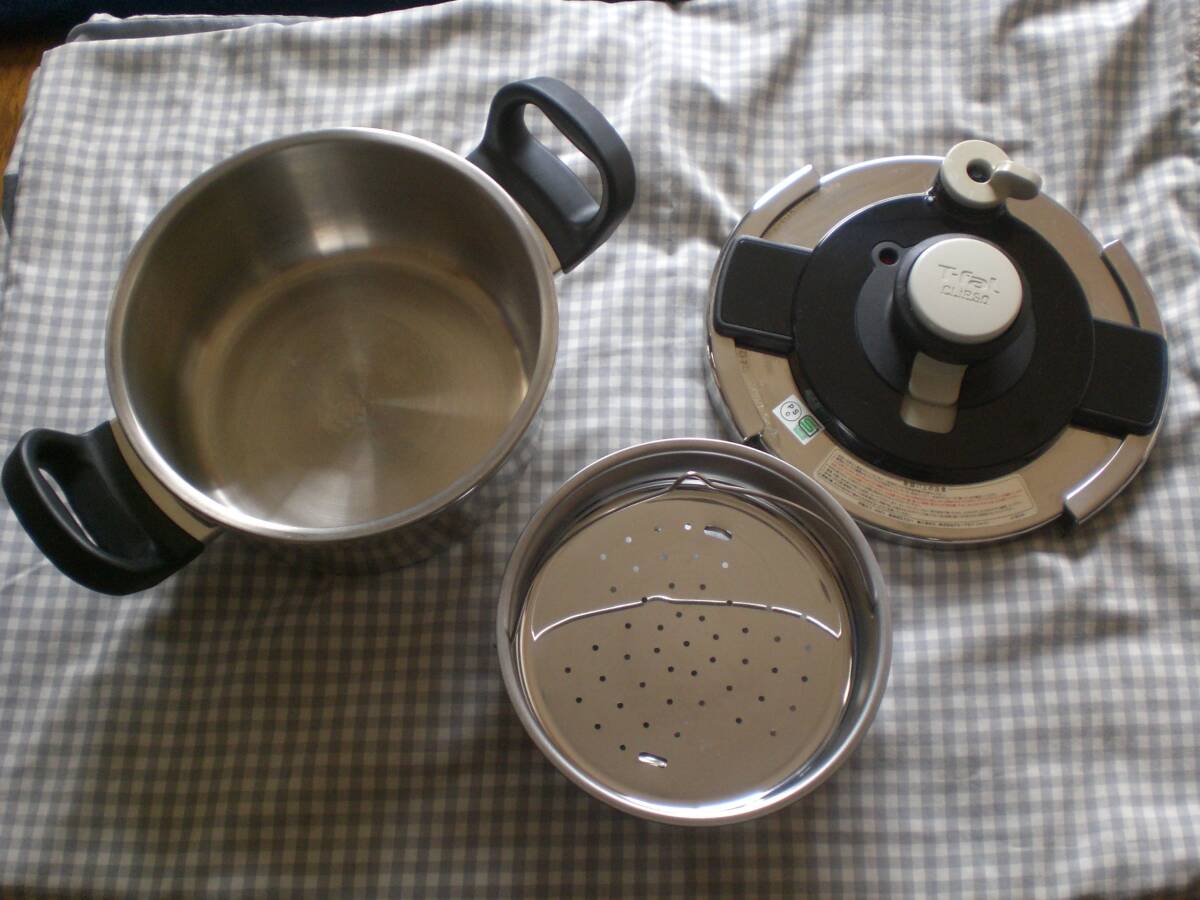 1 T-fal ティファール 圧力鍋 クリプソオアシス ワンタッチ開閉圧力なべ 3リットル 美品拍卖