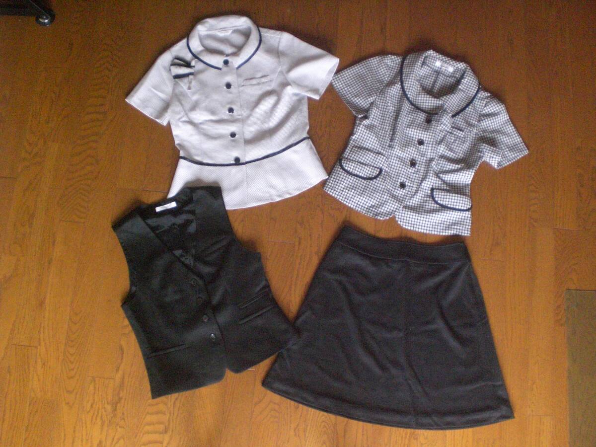 11 SELERY ALPHA PIER 事務服 オフィスユニフォーム 4枚set 11&13号 4枚set拍卖