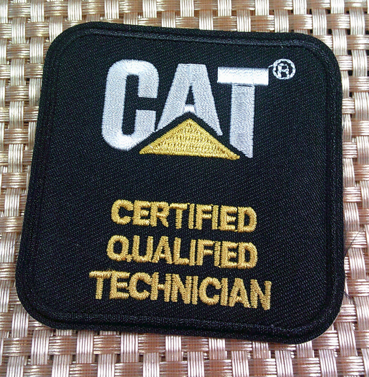 《LR黒正四CT白黄》◎新品◆キャタピラー Caterpillar 刺繍ワッペン(パッチ)◆アメリカ ■建設 鉱山 重機 ◇激渋■洋服・衣類・衣服DIY拍卖