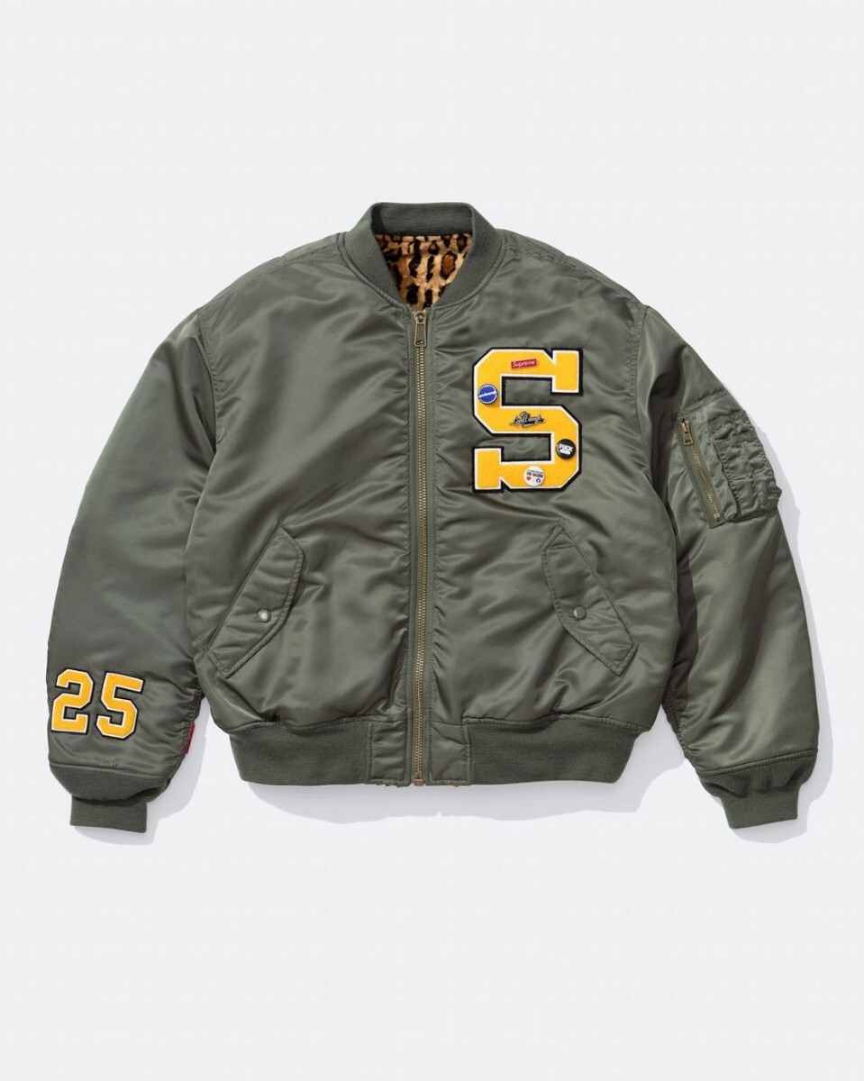 最安即決 Mサイズ Supreme x GOODENOUGH Reversible MA-1 Olive シュプリーム グッドイナフ オリーブ MA1 ALPHA拍卖