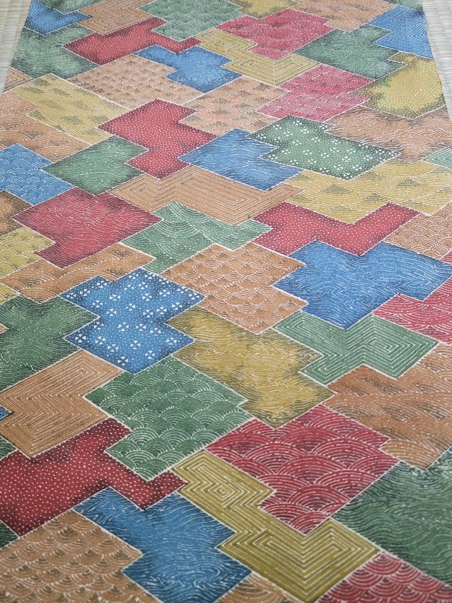 即決250円☆雛しぼり ☆正絹ちりめん☆古布☆アンティーク☆つまみ細工☆手芸材料に☆24cm×58cm拍卖