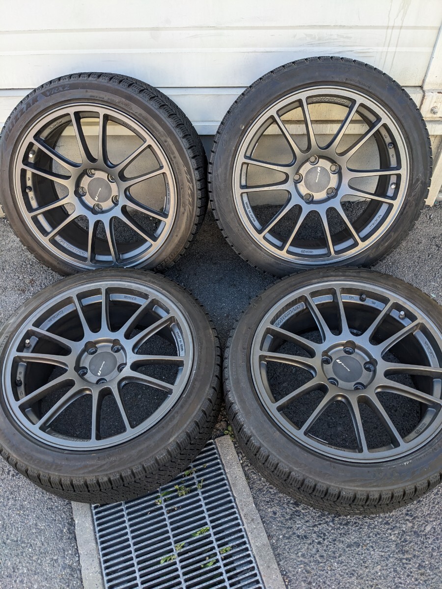 ◆ENKEI◆スタッドレス4本セット◆245/40/18◆№5741 RacingR 18インチ PCD114.3 ブリジストン エンケイ拍卖