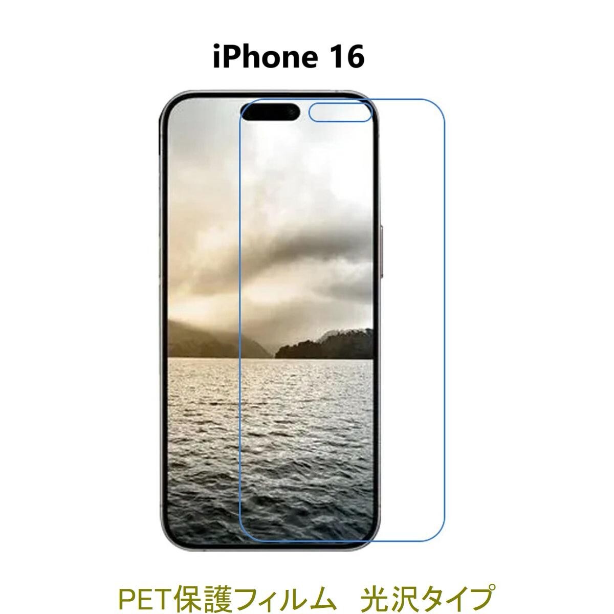 【2枚】 iPhone 16 6.1インチ 液晶保護フィルム 高光沢 クリア D441拍卖