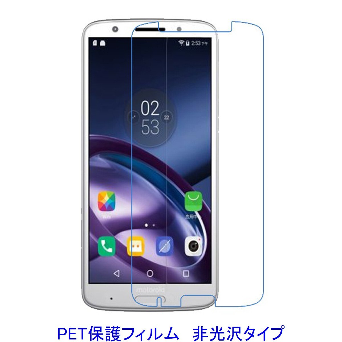 【2枚】 Moto G6 Plus 5.93インチ 液晶保護フィルム 非光沢 指紋防止 F552拍卖