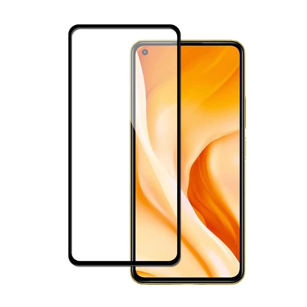 シャオミ Xiaomi Mi 11 Lite 5G 6.55インチ 9H 0.26mm 枠黒色 強化ガラス 液晶保護フィルム 2.5D L069拍卖