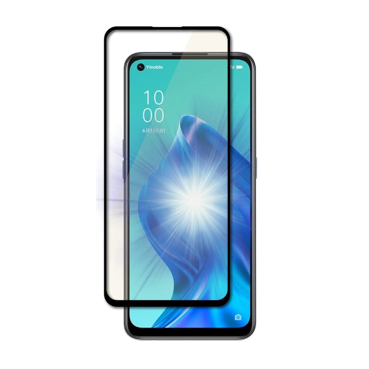 OPPO Reno5 A 6.5インチ 9H 0.26mm 枠黒色 強化ガラス 液晶保護フィルム 2.5D L073拍卖