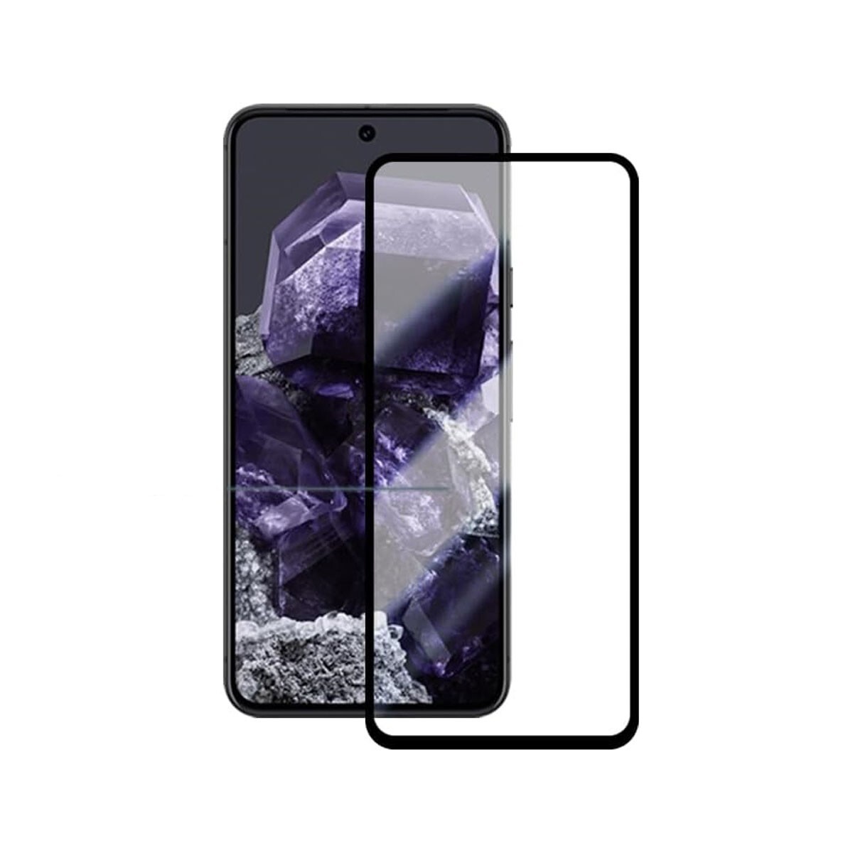 Google Pixel 8A 6.1インチ 9H 0.26mm 枠黒色 強化ガラス 液晶保護フィルム 2.5D L091拍卖