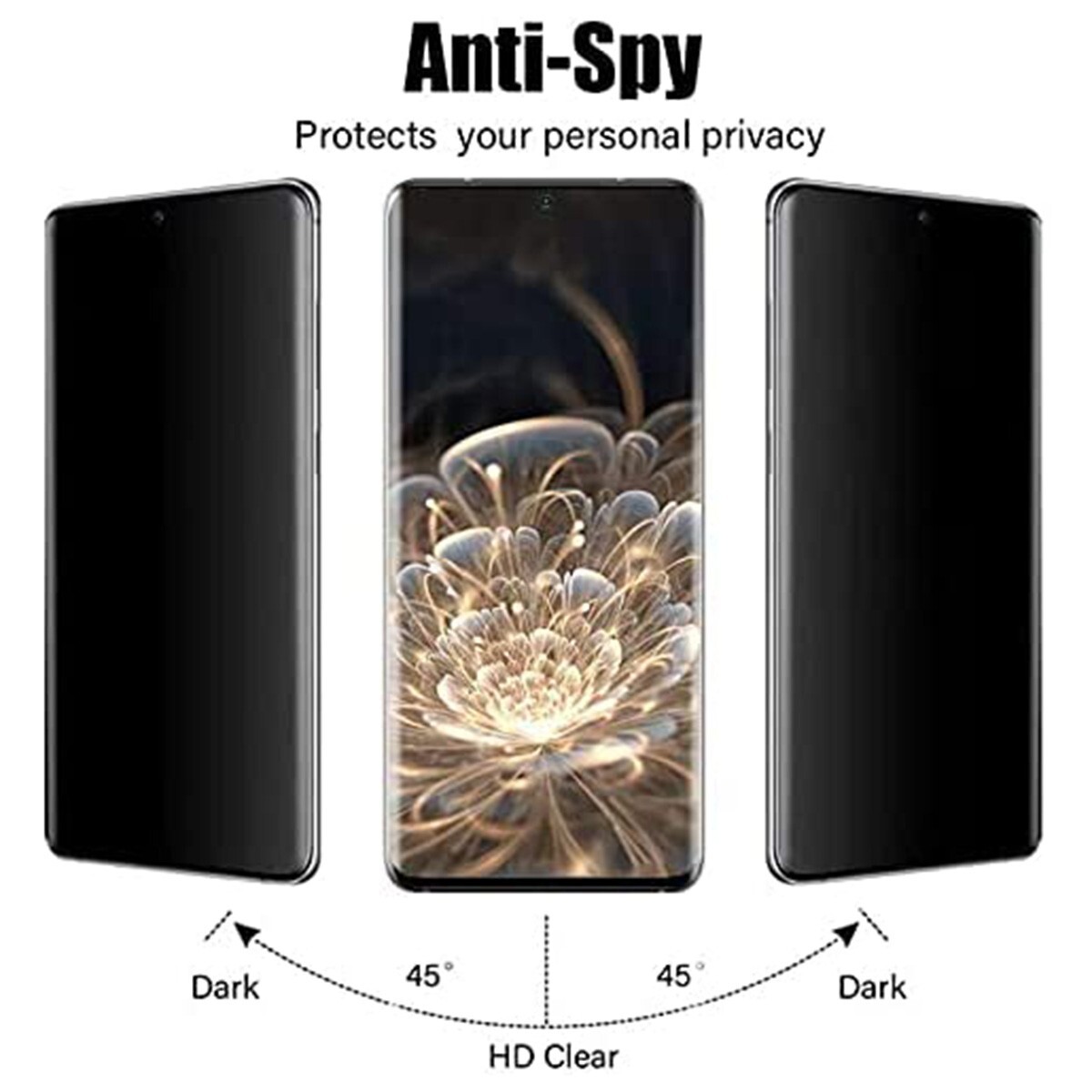 Galaxy S21 Ultra 5G SC-52B 6.8インチ 強化ガラス 3D曲面カバー 覗き防止 のぞき防止 プライバシー保護 2.5D L094拍卖