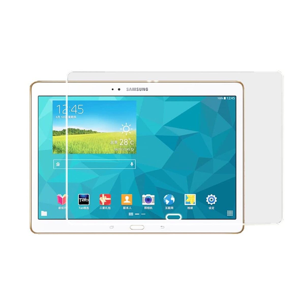 Galaxy Tab S 10.5インチ SCT21 T800 9H 0.33mm 強化ガラス 液晶保護フィルム R加工なし K071拍卖