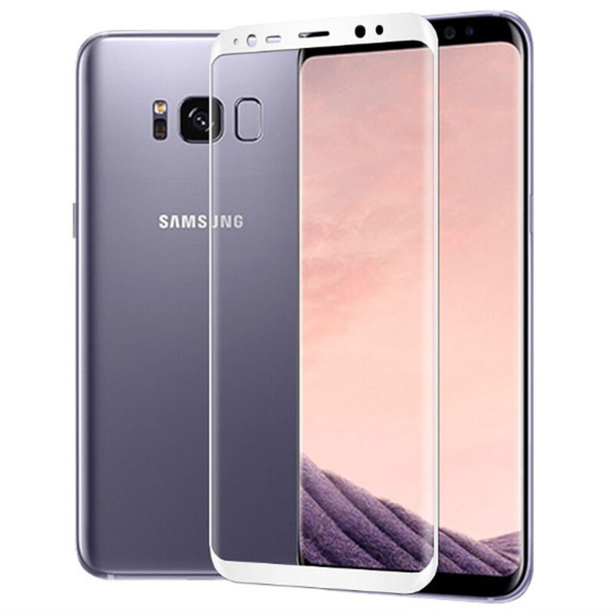 Galaxy S8 Plus SC-03J SCV35 6.3インチ 枠白色 全面保護 3D曲面カバー 9H 0.26mm 強化ガラス 液晶保護フィルム 2.5D K357拍卖