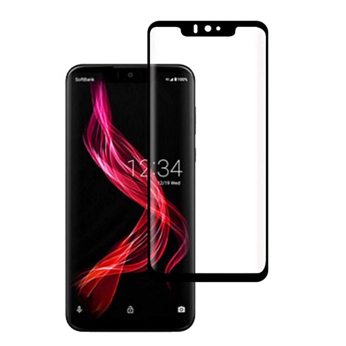 AQUOS Zero SH-M10 枠黒色 全面保護 3D曲面カバー 強化ガラス 液晶保護フィルム 2.5D K589拍卖