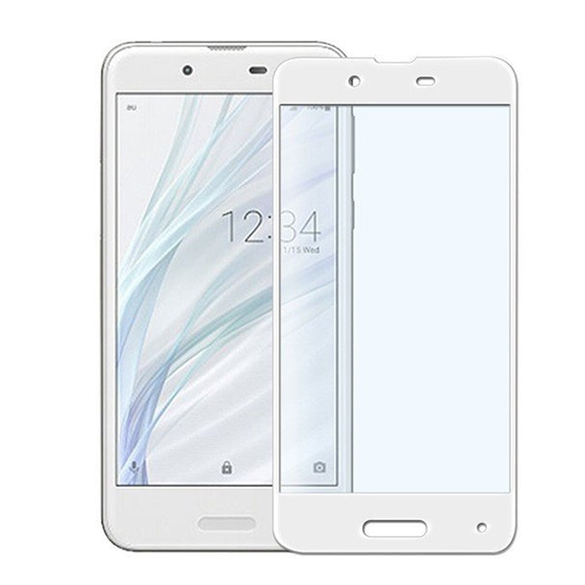 AQUOS sense SH-01K SHV40 0.15mm 枠白色 3D ソフトエッチ 強化ガラス 液晶保護フィルム 2.5D K599拍卖