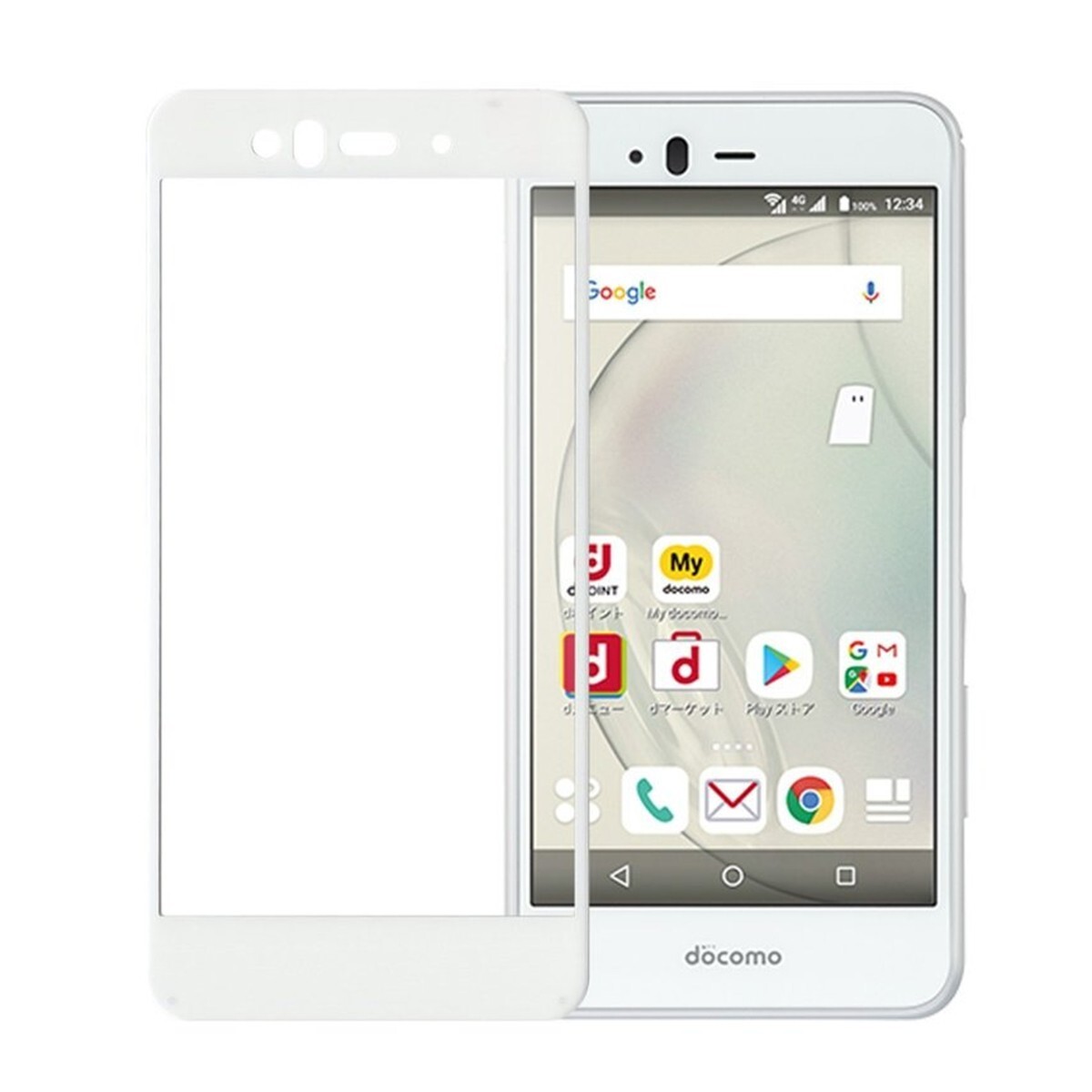 arrows Be F-04K docomo 0.15mm 枠白色 3D ソフトエッチ 強化ガラス 液晶保護フィルム 2.5D K600拍卖