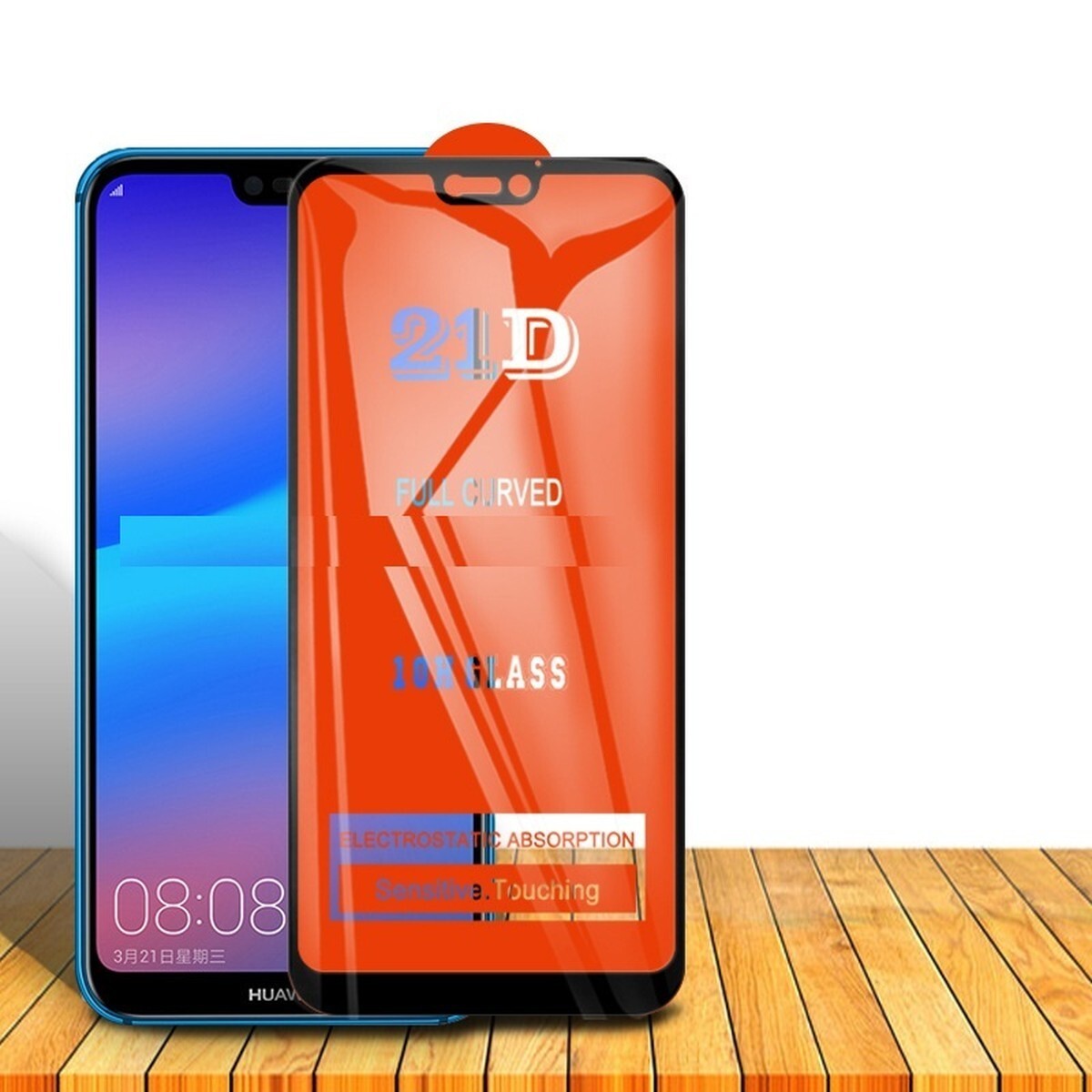 HUAWEI P20 lite HWV32 ANE-LX2J 5.84インチ 11H 0.26mm 枠黒色 強化ガラス 液晶保護フィルム 21D K656拍卖