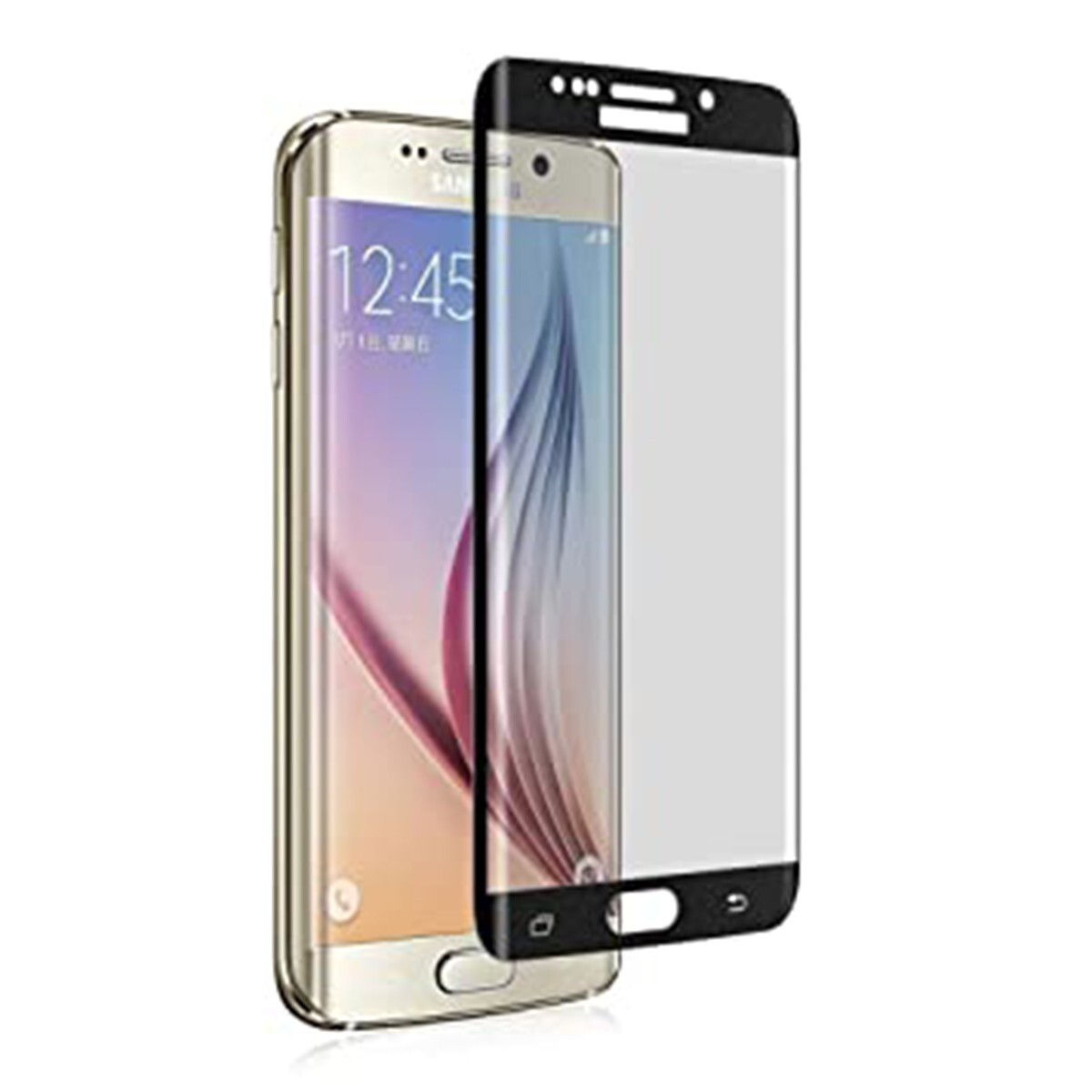 Galaxy S6 edge SC-04G SCV31 404SC 9H 0.26mm 枠黒色 全面保護 強化ガラス 液晶保護フィルム 2.5D KC40拍卖