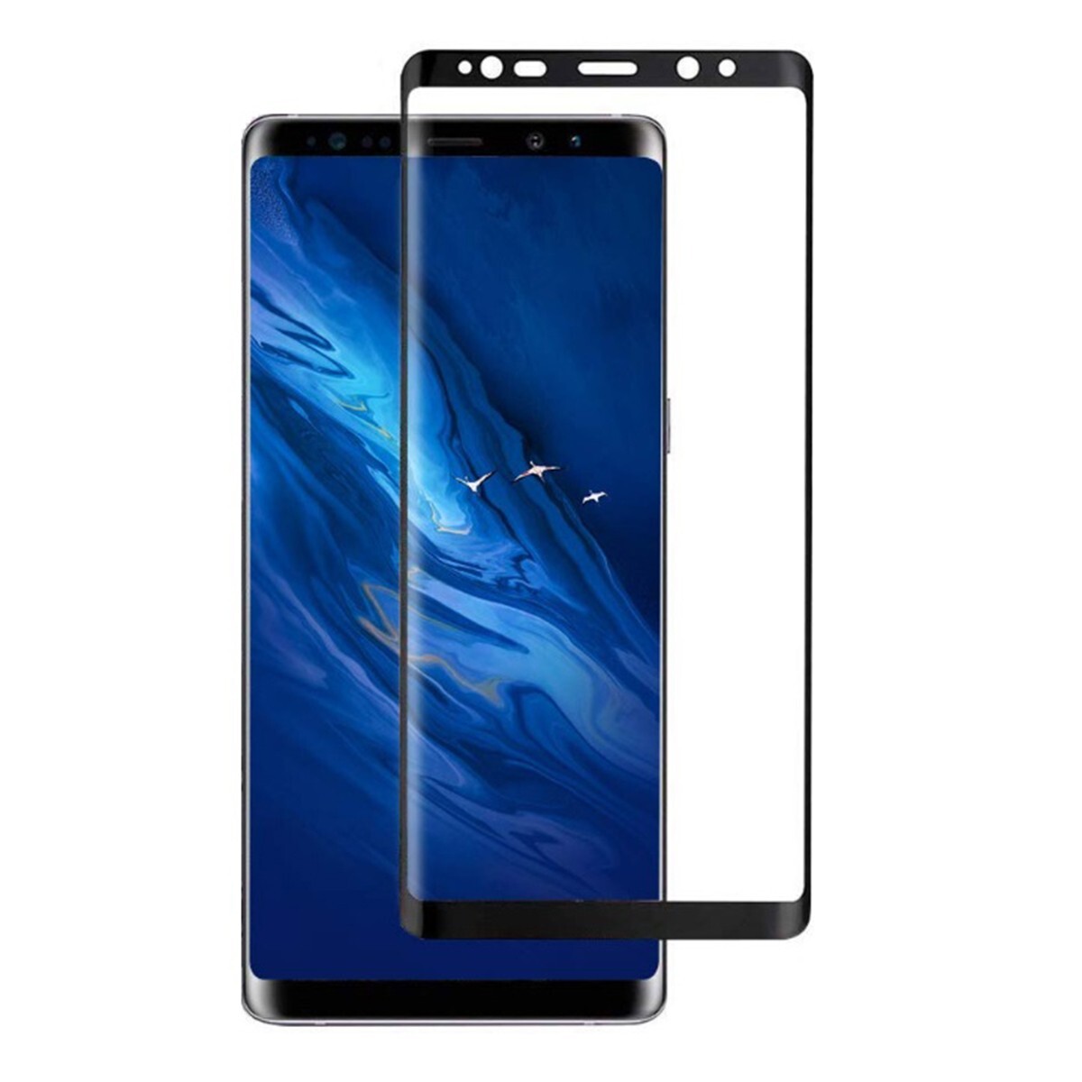 Galaxy Note9 SC-01L SCV40 枠黒色 全面保護 3D曲面カバー 強化ガラス 液晶保護フィルム 2.5D K540拍卖