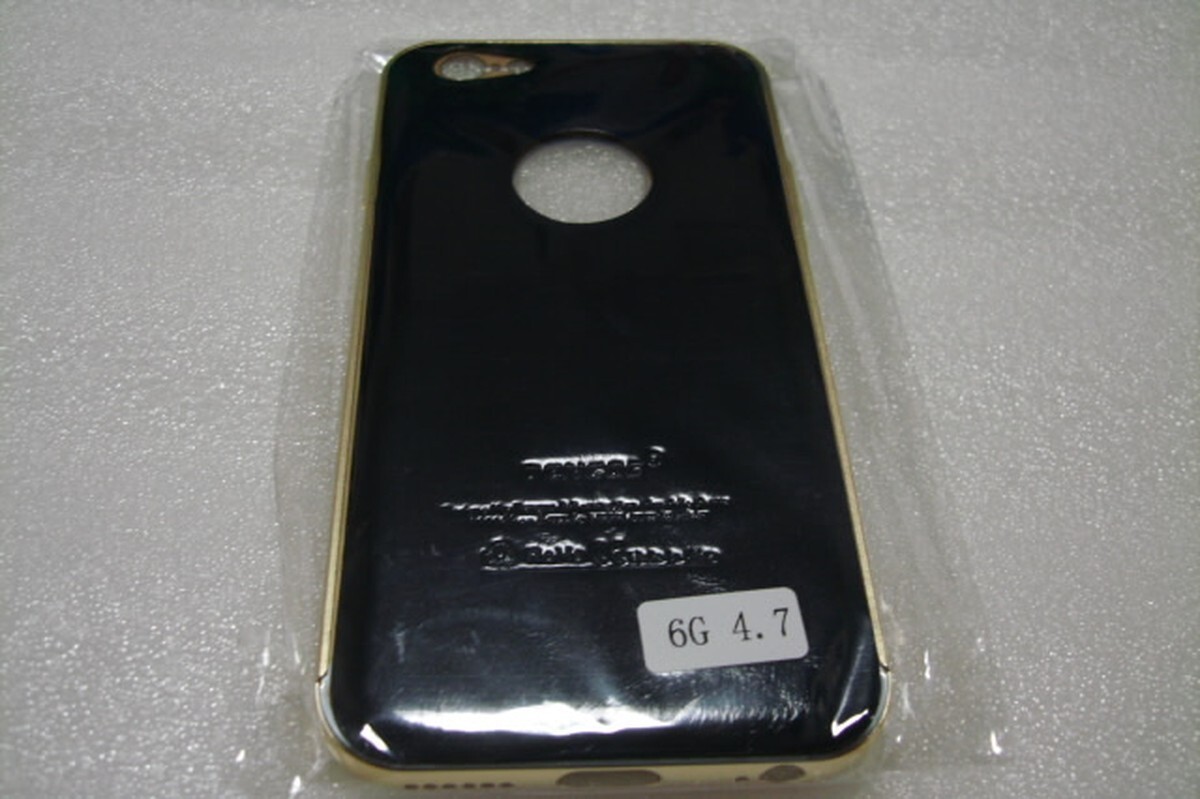 iPhone6 iPhone6s 4.7インチ 本革 金属フレーム スマホケース カバーB 紺色 A991拍卖