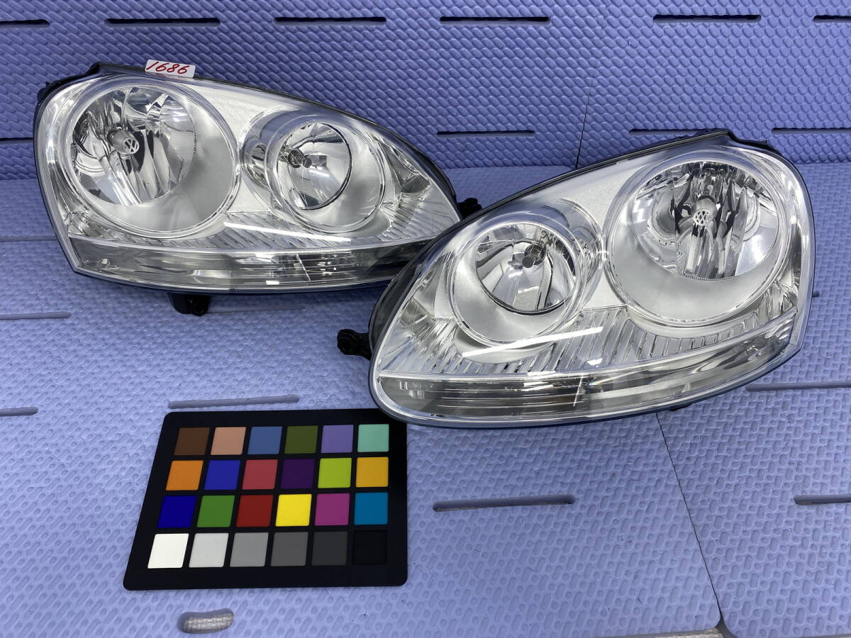 1686 * 正規純正品 * フォルクスワーゲン ハロゲン ヘッドライト 左右 SET VW ゴルフ5 GOLFV 1K6941029Q 1K6941030Q ヘッドランプ拍卖