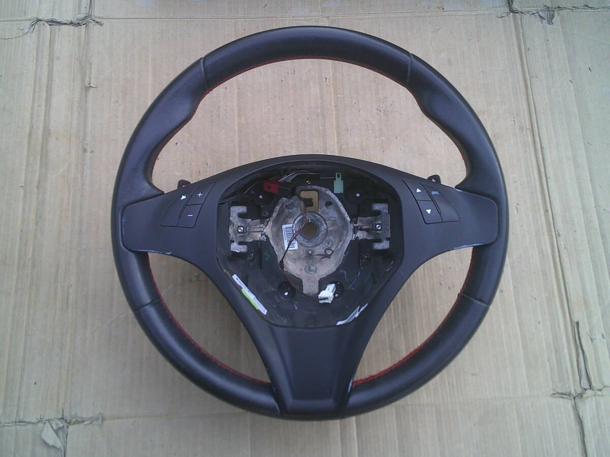 ★ アルファロメオ ジュリエッタ 940 レザー ステアリング ハンドル レッド 赤 ステッチ パドルシフト ★ 940141 GIULIETTA拍卖