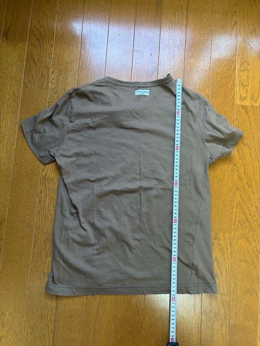 DOLCE&GABBANA!イタリア製 ブラウン系Tシャツ・サイズ48 Sぐらい 綿100%拍卖
