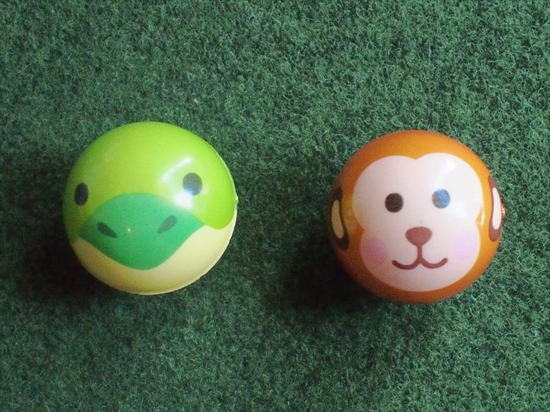 未使用・アニマルスーパーボール・モンキーとカメ・2個セット☆玩具ガチャ拍卖