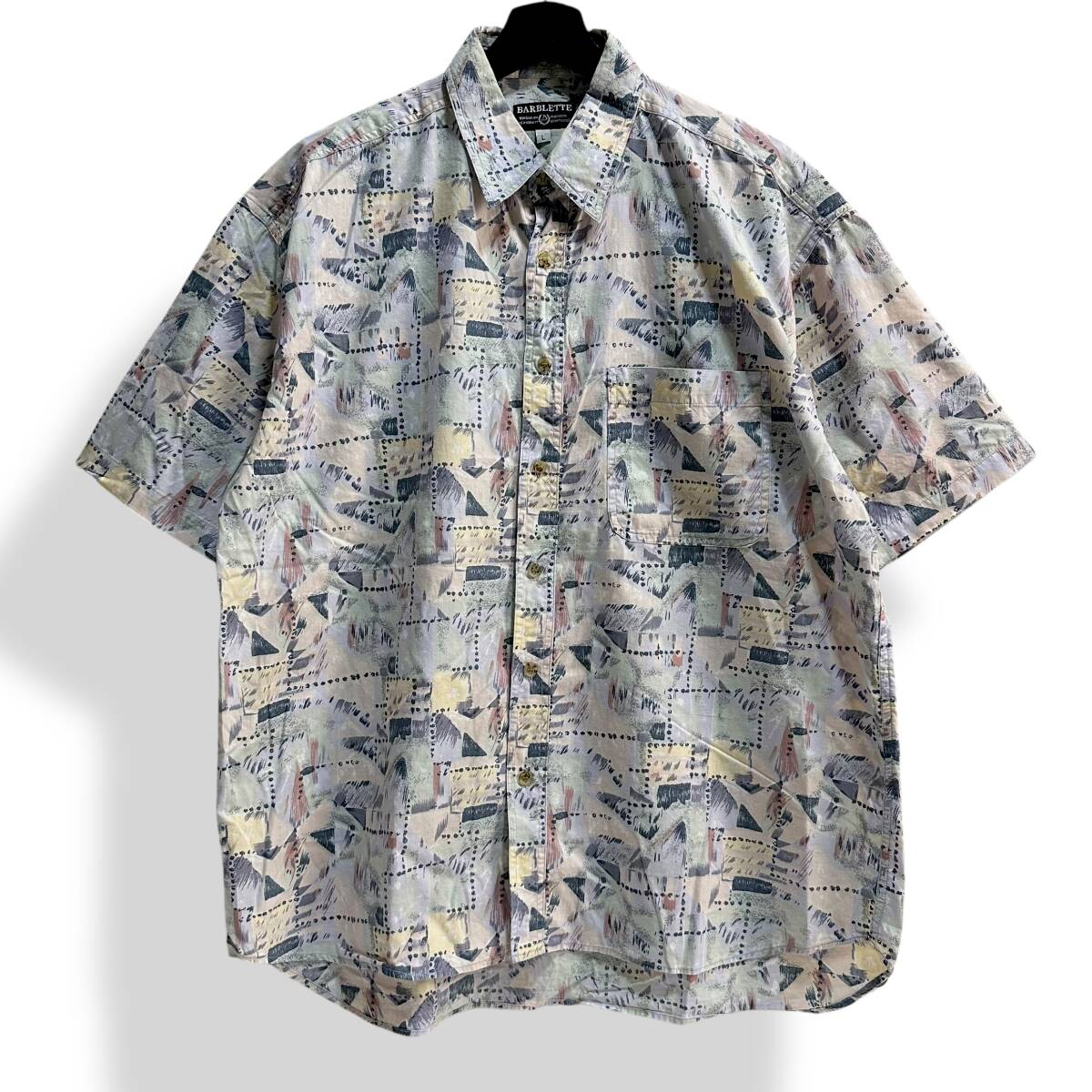 【BARBLETTE】VINTAGE 80s 90s 総柄 ビンテージシャツ アートデザイン レトロ オールド 古着ミックス拍卖