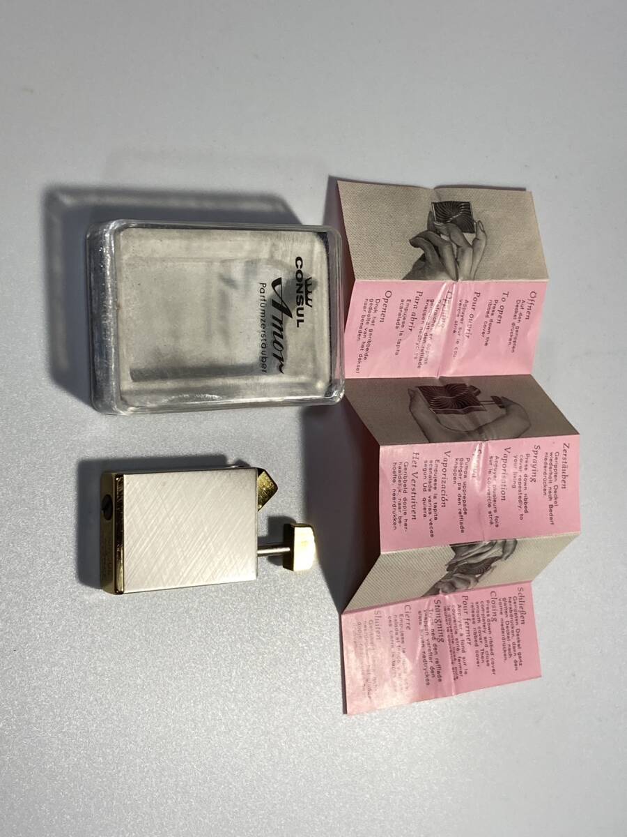 ヴィンテージ 美品 CONSUL Amor 香水 アトマイザー 西ドイツ製 ケース付き ライター型拍卖