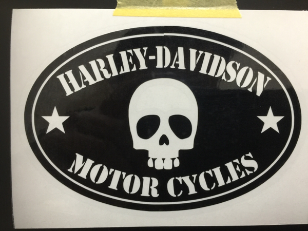 ハーレーダビッドソンスカル ドクロ ステンシル ステッカー拍卖