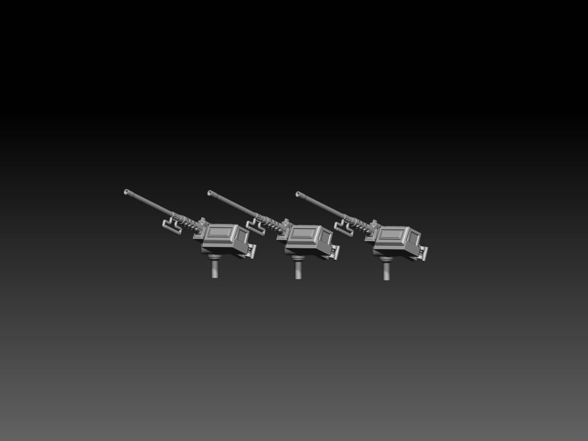 1/72 レジンキット 未塗装 WW2 アメリカ軍 ブローニングM2重機関銃 3本セット B 250626拍卖