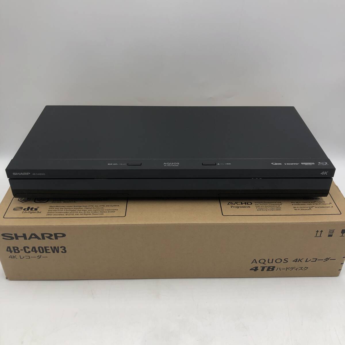 【未検品】SHARP シャープ 4TB 2チューナー ブルーレイレコーダー 4B-C40EW3 4Kチューナー内蔵 長時間録画 2番組同時録画 対応/Y30820-O2拍卖