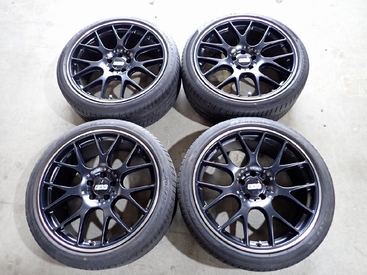YS18036【送料無料265/35R20】BBS CHR CH102 ベンツ アウディに ピレリ P ZERO AO 中古夏セット●20×9J 112/5H ET25●※個人宅配達不可※拍卖