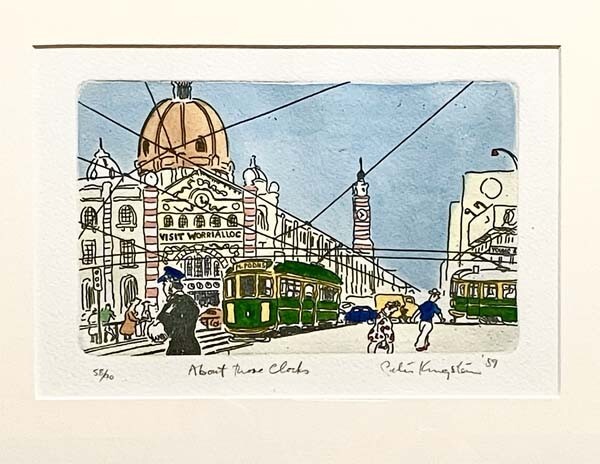 ピーターキングストン●真作●Peter Kingston●銅版画 58/90 直筆サインあり■シドニー 1943年生まれ■環境保護 建造物遺産の保存活動拍卖