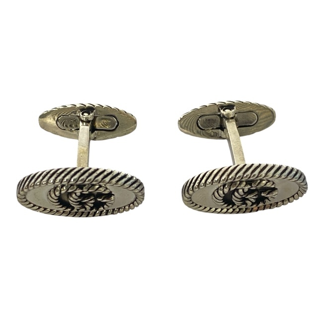 【新品】GUCCI グッチ カフスボタン カフリンクス カフス アクセサリー ダブルG Ag925 シルバー拍卖
