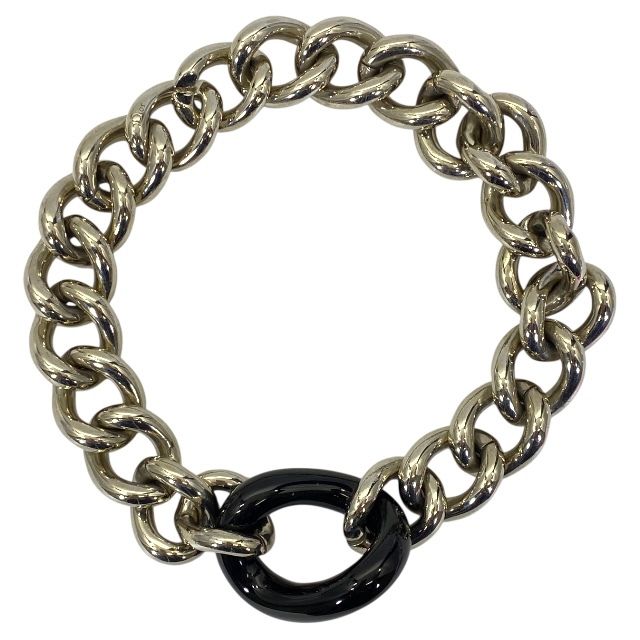 Christian Dior ディオール ネックレス チェーンネックレス チョーカー アクセサリー 小物 メタル シルバー ブラック拍卖