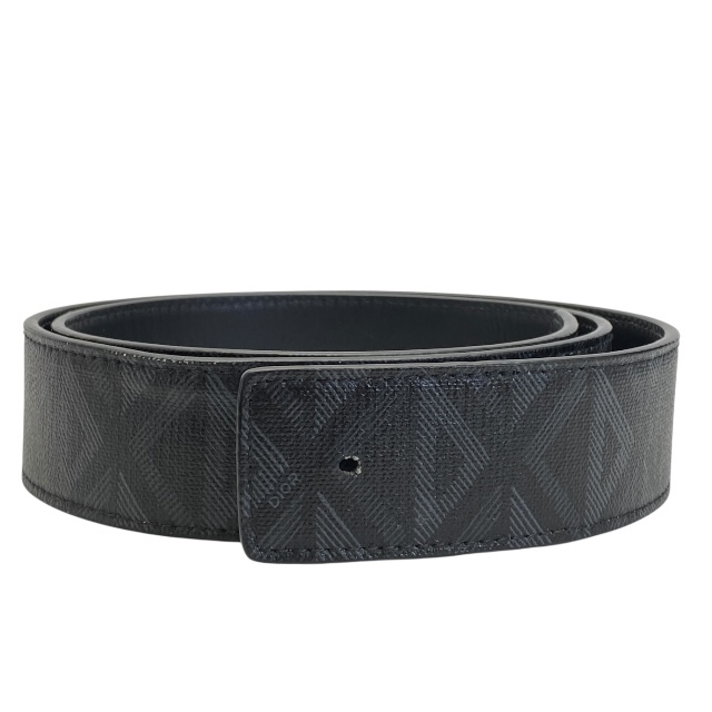 Dior ディオール 23-MA-0212 CDダイヤモンド ベルト ロゴ ジャガード レザー ブラック【サイズ 90/36】拍卖