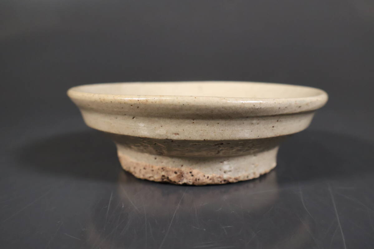 【和】(A3020) 時代古作 李朝 李朝白磁平杯 台盃 台皿 酒器拍卖