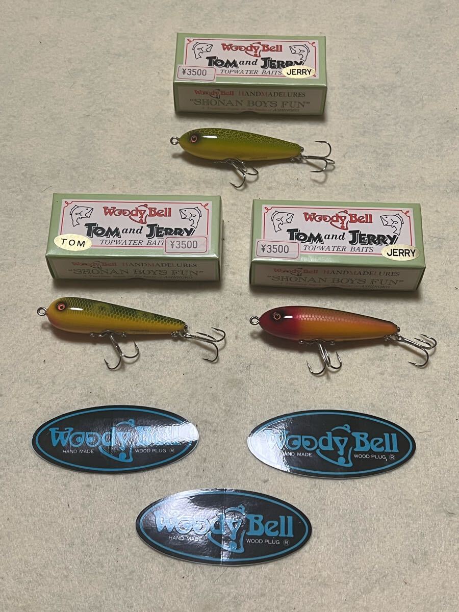 Woody Bell TOM and JERRY ウッディベル トムアンドジェリー グラスアイ&トイレットシートリグ+Lリグ使用ステッカー付き 3個セット(C)拍卖
