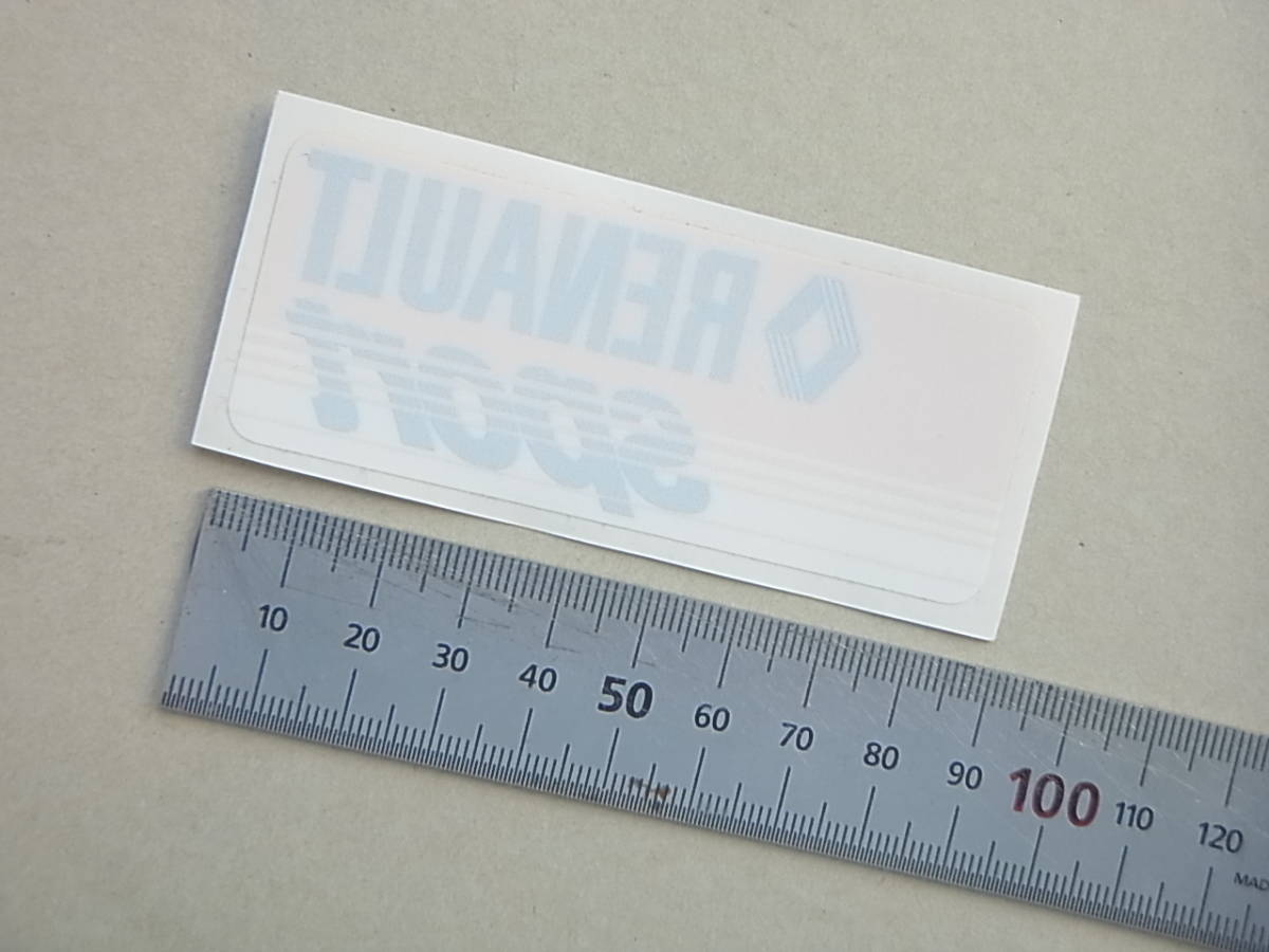 ルノー スポール ウィンドーステッカー 小 1970年代、1980年代 白地 内貼り (8.7cm)拍卖