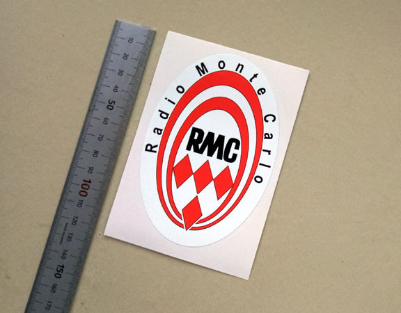ラジオ・モンテカルロ ステッカー 1980年代 縦型 (7.7cm) ルノー、プジョー、シトロエン、シムカなど拍卖