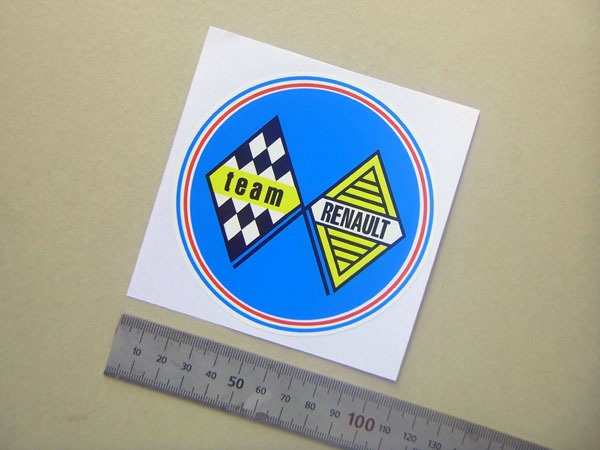 ルノー・チーム ステッカー 丸型 1960年代 ~ 1970年代中頃 R8 ゴルディーニ (白枠あり)拍卖