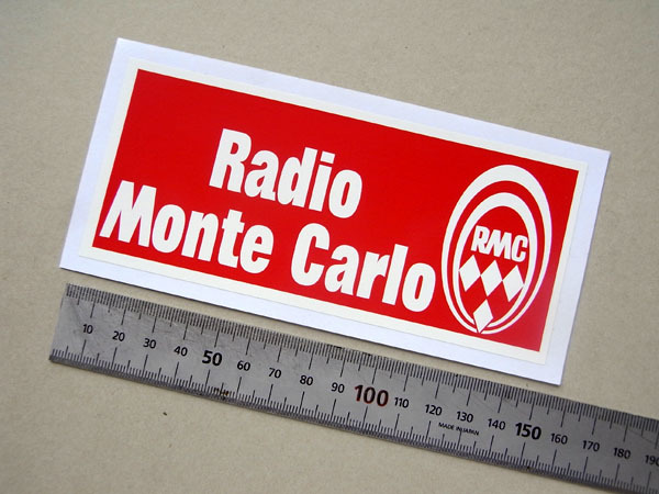 ラジオ・モンテカルロ ステッカー 1980年代 赤 (15cm) ルノー、プジョー、シトロエン、シムカなど拍卖