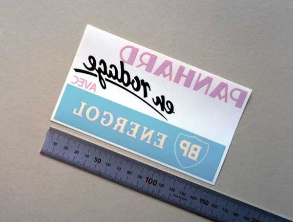 パナール・BP リアウィンドーステッカー 透明 内貼り 1950年代末~1960年代 DinaZ、PL17、24C、24B など拍卖