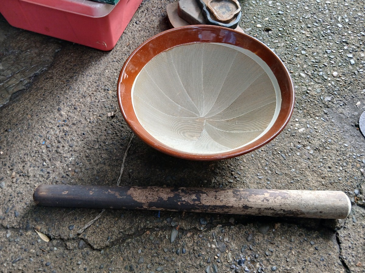 すり鉢 バチ 直径約37センチ 陶器製 昭和レトロ 高さ約16センチ 拍卖