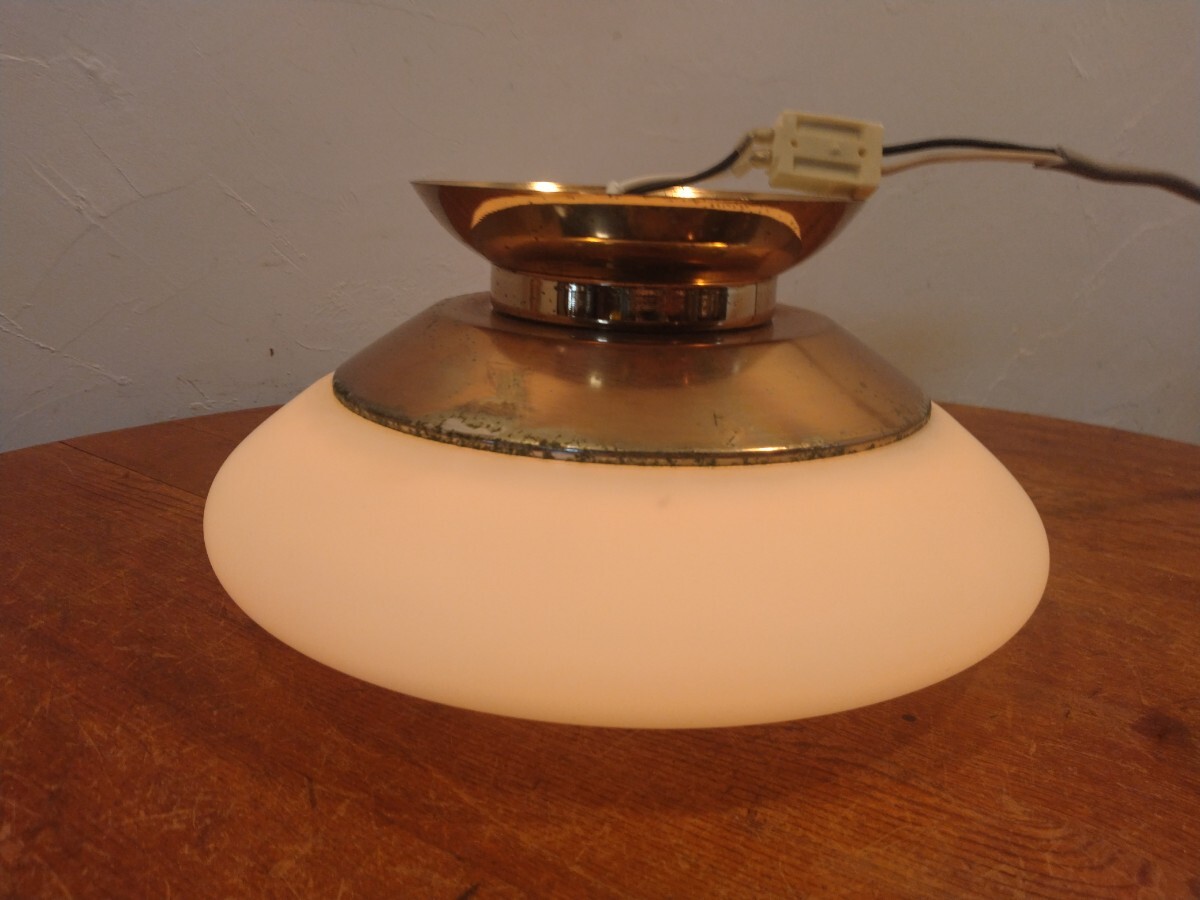 R70603-7 洋館スタイル/ミルクガラス/乳白色ガラス/壁付けペンダントライト② 直径約28cm拍卖