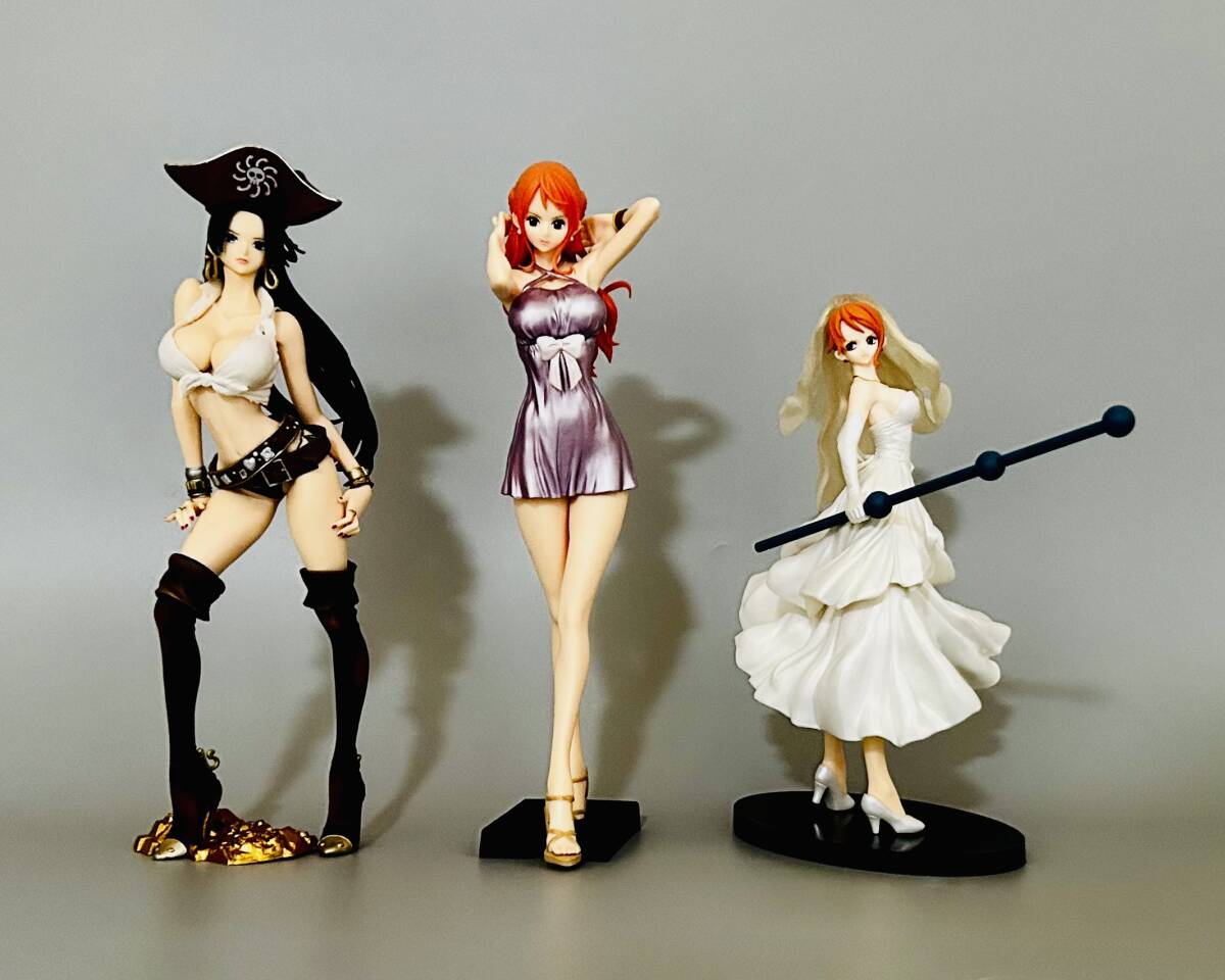 ONEPIECE(ワンピース)「ボア・ハンコック」「ナミ」フィギュア3体まとめて拍卖
