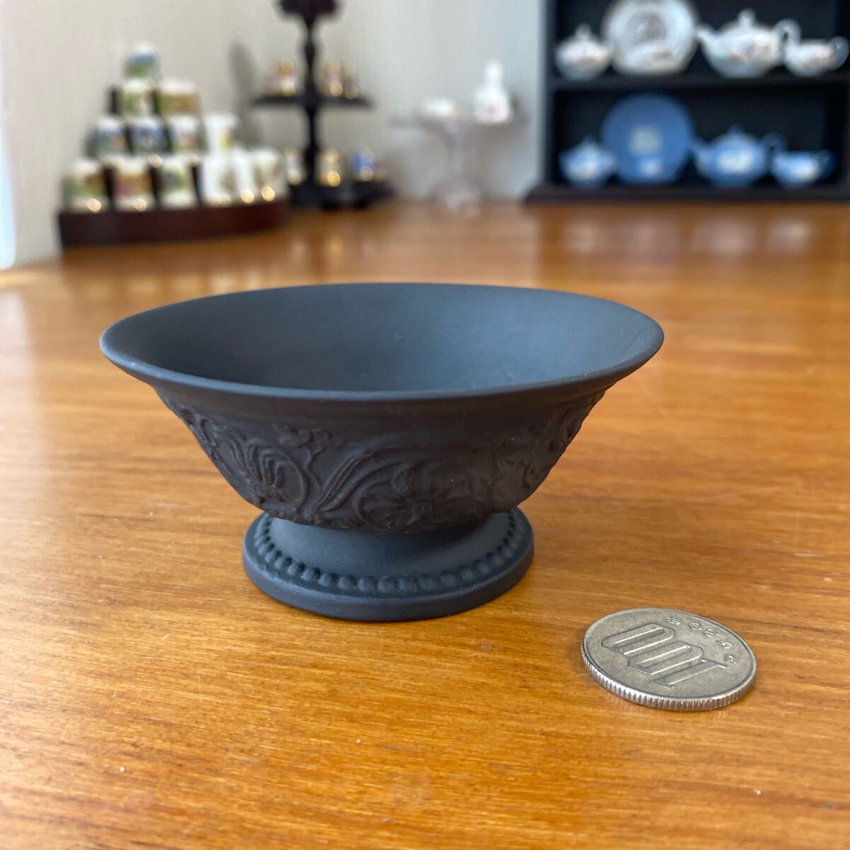 ウェッジウッド ブラックバサルト ミニチュア フルーツボウル コンポート タッツァ 小物入れ拍卖